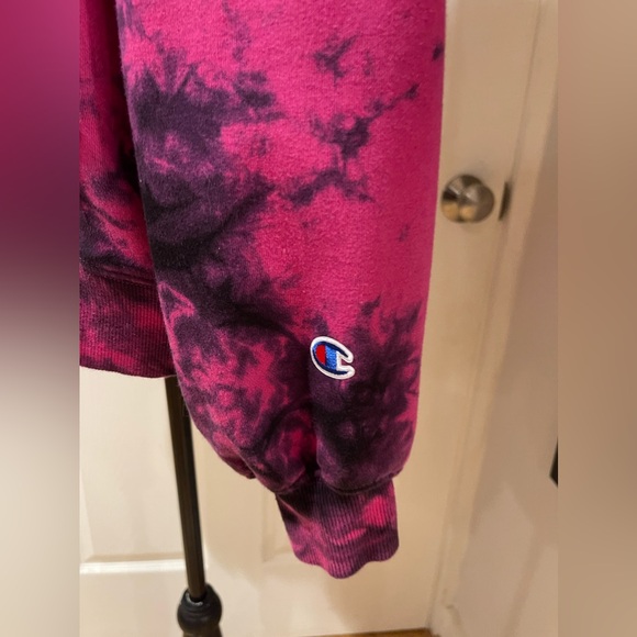 Champion Women’s Powerblend Fleece Tie Dye Hoodie Size  L - Picture 6 of 13